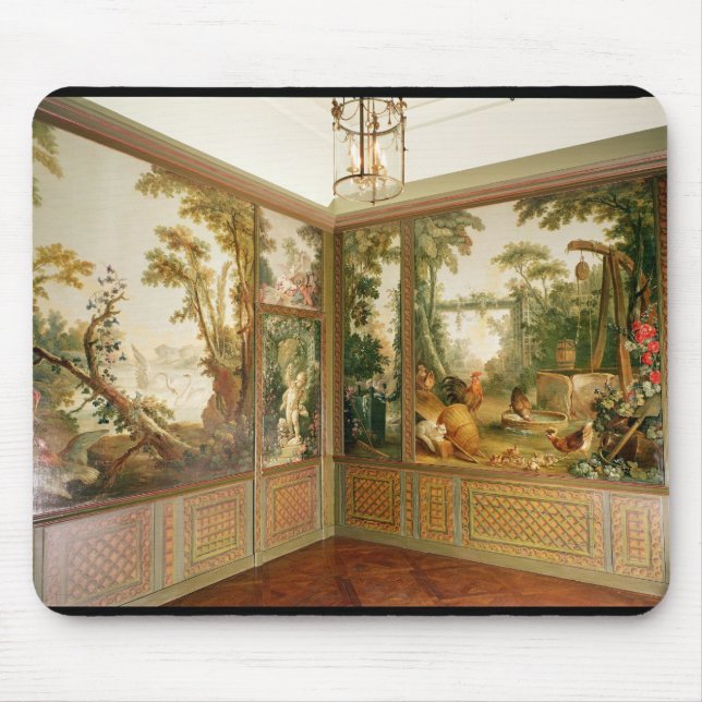 Painted wall panels in the Salon of Gille Mouse Mat (Front)