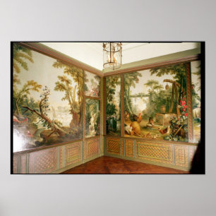 Painted wall panels in the Salon of Gille Poster