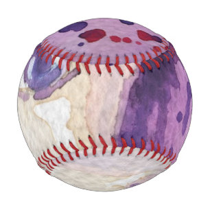 Painted Watercolor Background Baseball