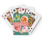 Painted Watercolor Floral Pattern Custom Name