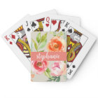 Painted Watercolor Floral Pattern Custom Name