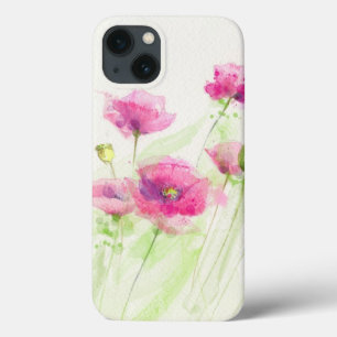 Painted watercolor poppies 3 iPhone 13 case