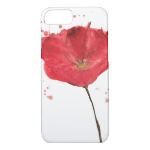 Painted watercolor poppy flower 2 iPhone 8/7 case