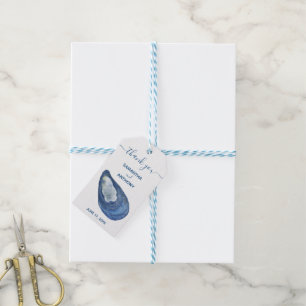 Painted Watercolor Seashell Gift, Favour Tag