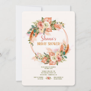 Painted Watercolor Wreath Invitation