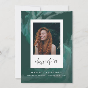 Painted Wave Green Graduation Announcement