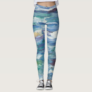 Painted Waves Leggings
