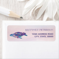 Painted Whale Calf Blue Purple