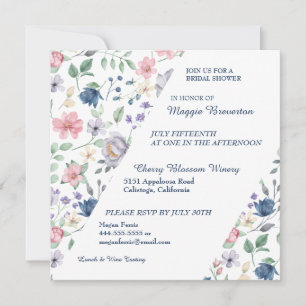 Painted Whimsy Floral Bridal Shower Invitation