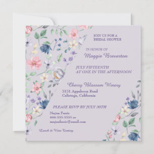 Painted Whimsy Floral Bridal Shower Invitation