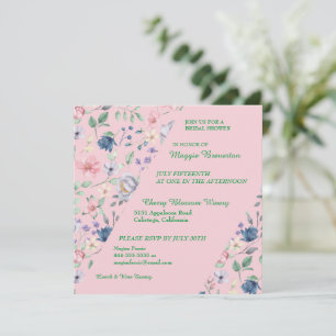 Painted Whimsy Floral Bridal Shower Invitation