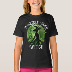 Painted Wickedly Good Witch Green & Black T-Shirt
