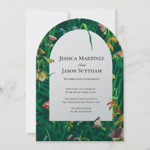 Painted Wildflower Arch Wedding Invitation