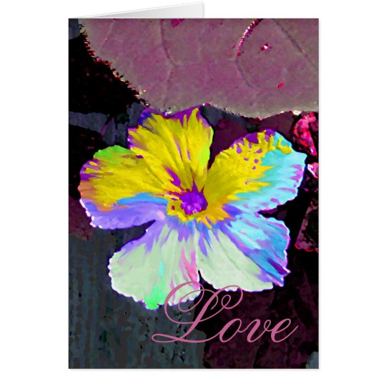 Painted Wildflower Love Card