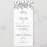 Painted Wisteria Menu Card<br><div class="desc">Painted Wisteria Menu Card. All elements of this design are editable. To change background, choose "customise further" at the bottom select "choose a background colour". Colours for this design used are: 7F7484 For text, and dark purple background on coordinating pieces. See all of the coordinating pieces in the Painted Wisteria...</div>