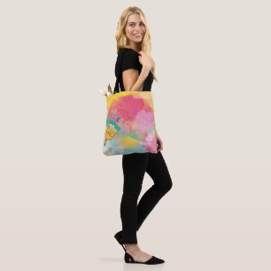 painted with a brush tote bag