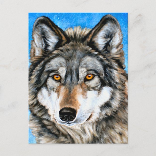 Painted Wolf Postcard (Front)