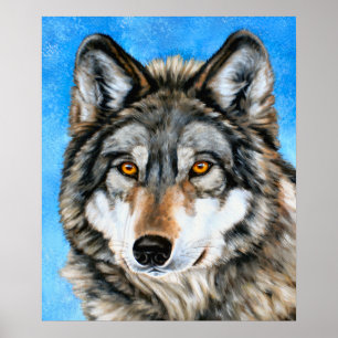 Painted Wolf Poster