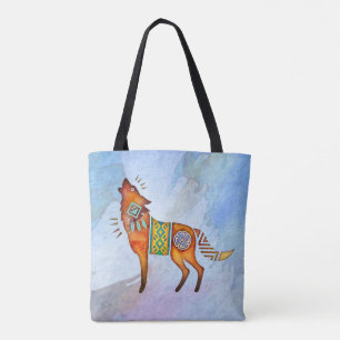 Painted Wolf Tote