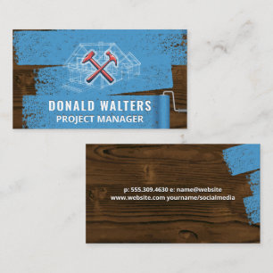 Painted Wooden Boards   Blueprints Business Card