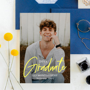 Painted Word Editable Colour Graduation Invitation