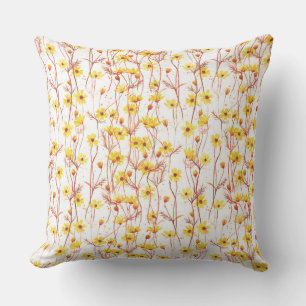 Painted Yellow Daisies Cushion