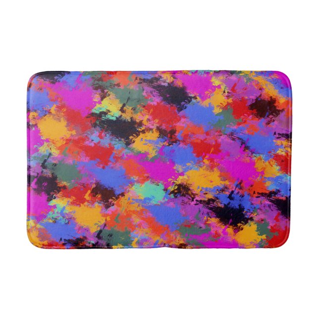 Painted Zebra Bath Mat (Front)