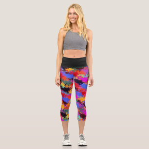Painted Zebra Capri Leggings