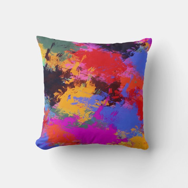 Painted Zebra Cushion (Front)