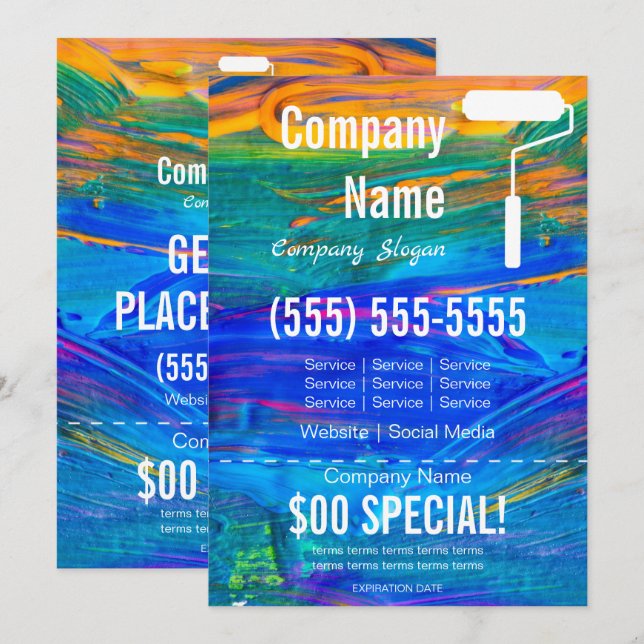 Painter 5x7 Flyer Invitation (Front/Back)