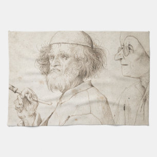 Painter and Connoisseur by Pieter Bruegel Tea Towel