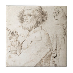 Painter and Connoisseur by Pieter Bruegel Tile