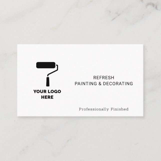 Painter and Decorator Add Your Logo Professional Business Card (Front)
