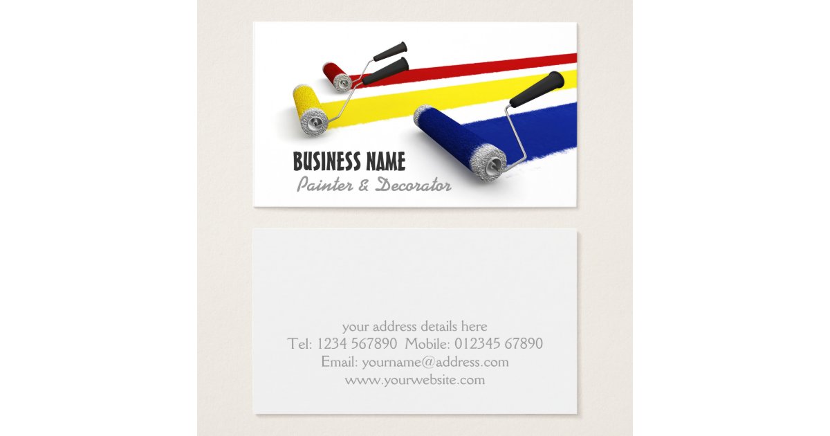 Painter and Decorator Business Card Zazzle