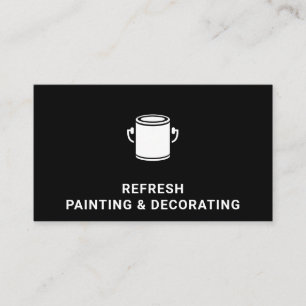 Painter And Decorator Paint Can Modern Black Business Card