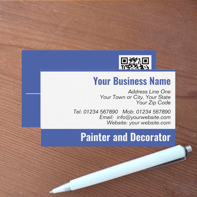 Painter and Decorator QR Code Business Card (Creator Uploaded)