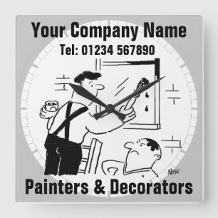 Painter and Decorator Square Wall Clock