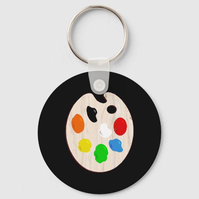 Painter Artist Paint Palette Halloween Costume  Key Ring (Front)