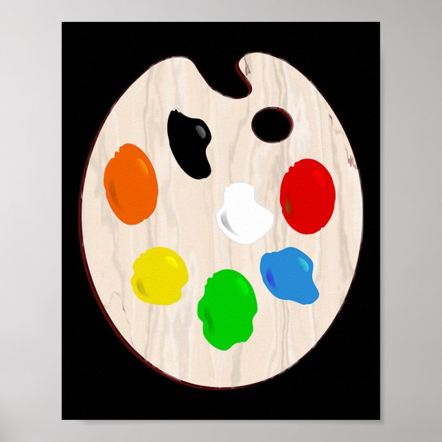 Painter Artist Paint Palette Halloween Costume  Poster (Front)