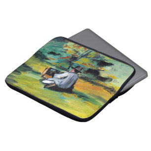 Painter at Work by Paul Cezanne, Vintage Fine Art Laptop Sleeve