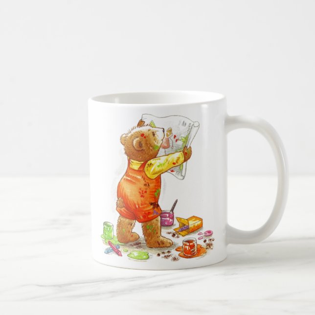 Painter Bear Coffee Mug (Right)