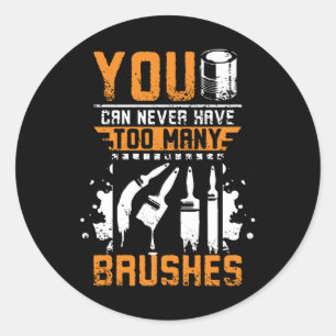 Painter Brush Classic Round Sticker