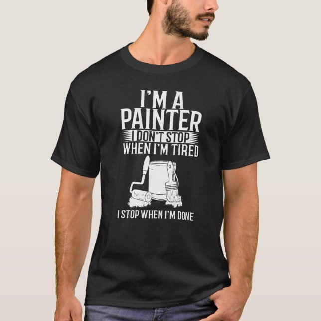 Painter Brush Painting Decorator T-Shirt (Front)