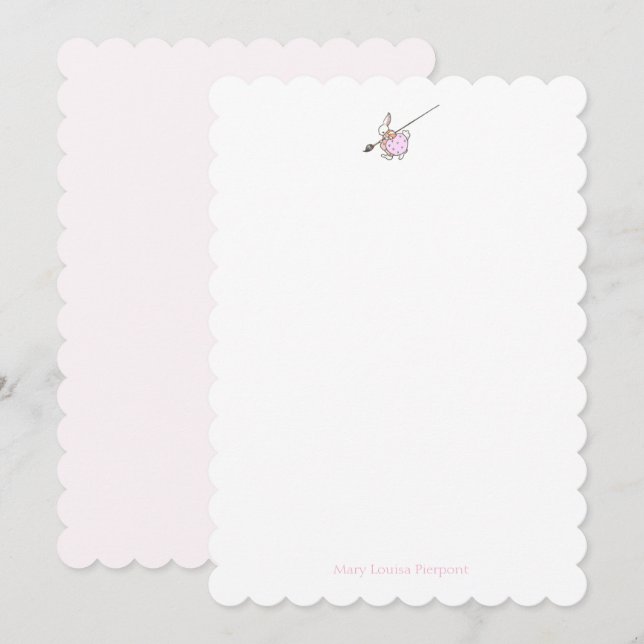 Painter Bunny personalised Card (Front/Back)