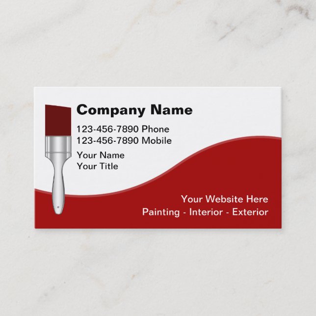 Painter Business Cards (Front)