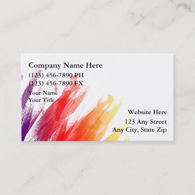 Painter Business Cards (Front)