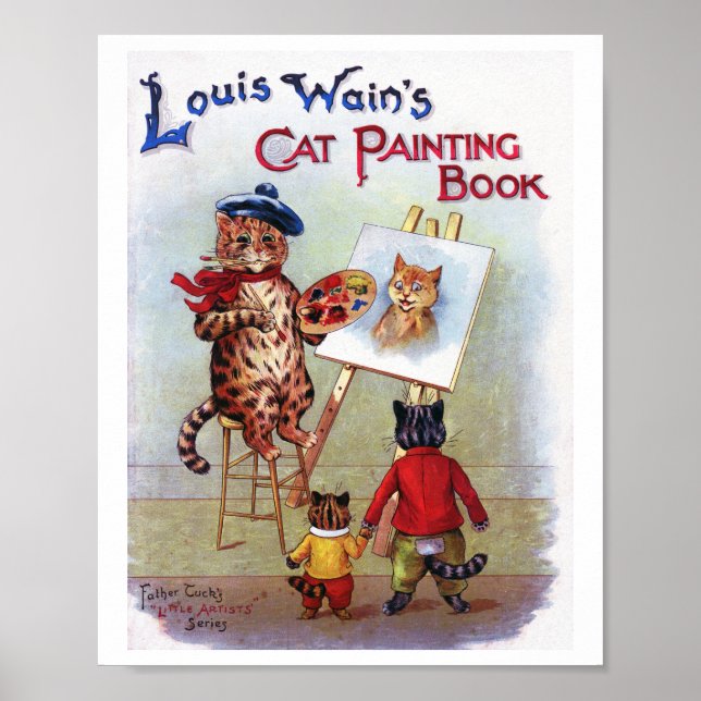 Painter Cat, Louis Wain Poster (Front)