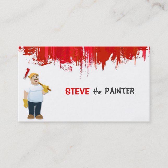 Painter, Construction Business Card (Front)