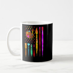 Painter Costume Paint Palette Brush Artist America Coffee Mug