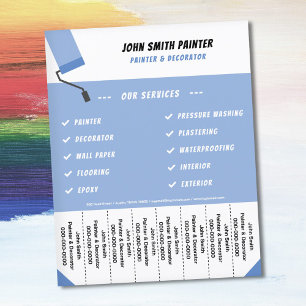 Painter & Decorator Tear Off Strips Flyer